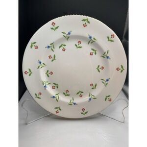 Royal Victoria Fine Bone China  8.5" White Plate Floral With Gold Trim , England